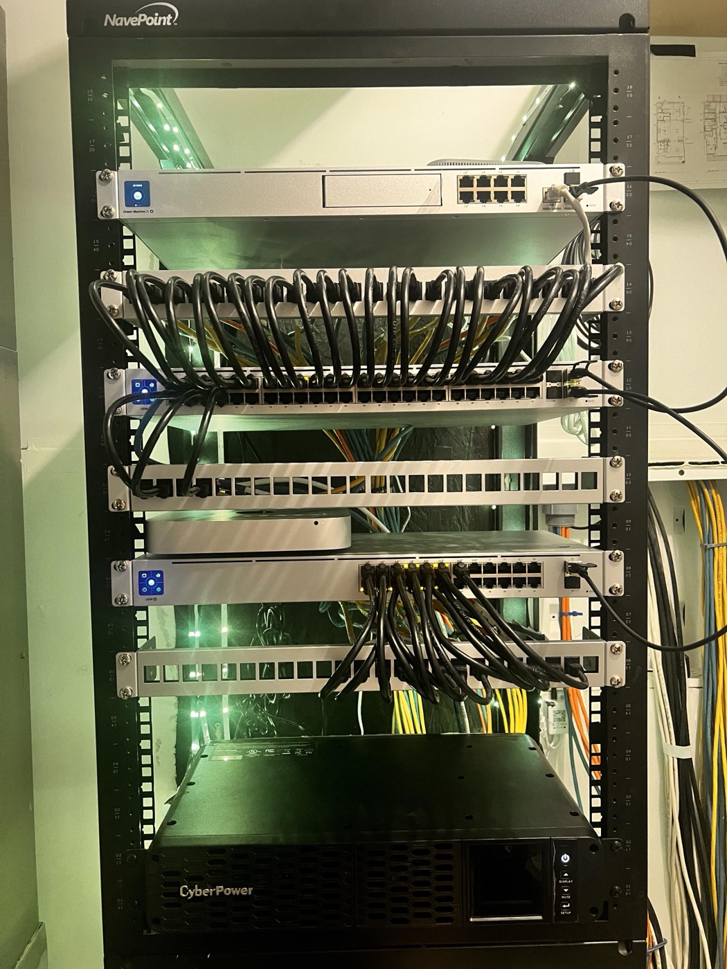Network rack installation — school security and network infrastructure